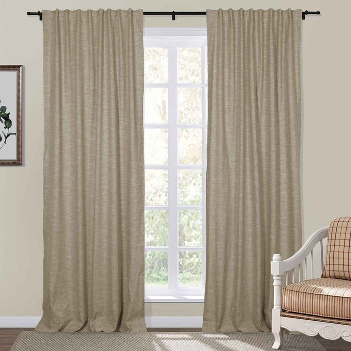 Jenna Linen Curtains & Drapes Soft Top