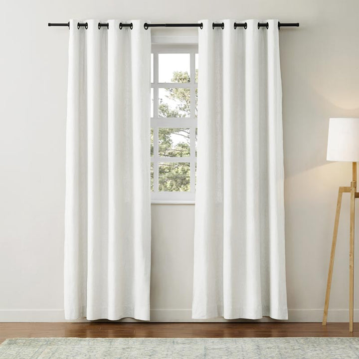 Jenna Linen Curtains & Drapes Grommet