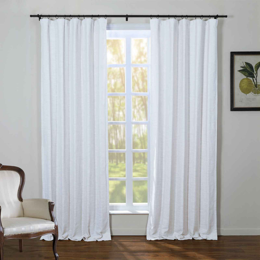 Kelly Linen Blend Curtains & Drapes Soft Top