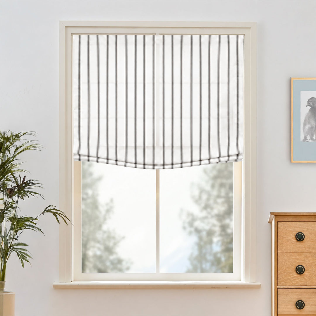 Loxley Yarn-Dyed Roman Shades & Blinds | Relaxed