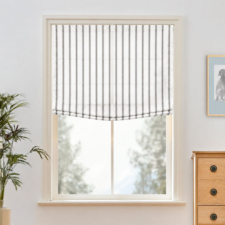 Loxley Yarn-Dyed Roman Shades & Blinds | Relaxed