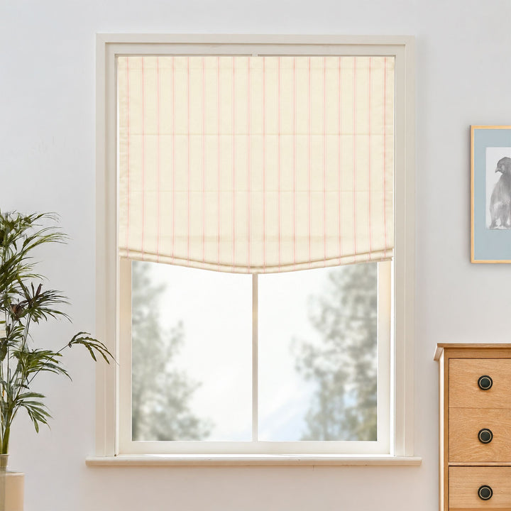 Loxley Yarn-Dyed Roman Shades & Blinds | Relaxed