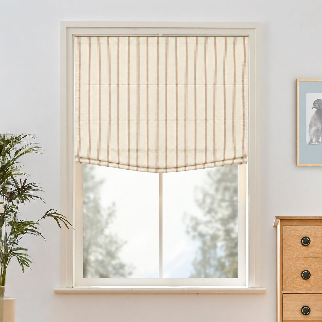 Loxley Yarn-Dyed Roman Shades & Blinds | Relaxed