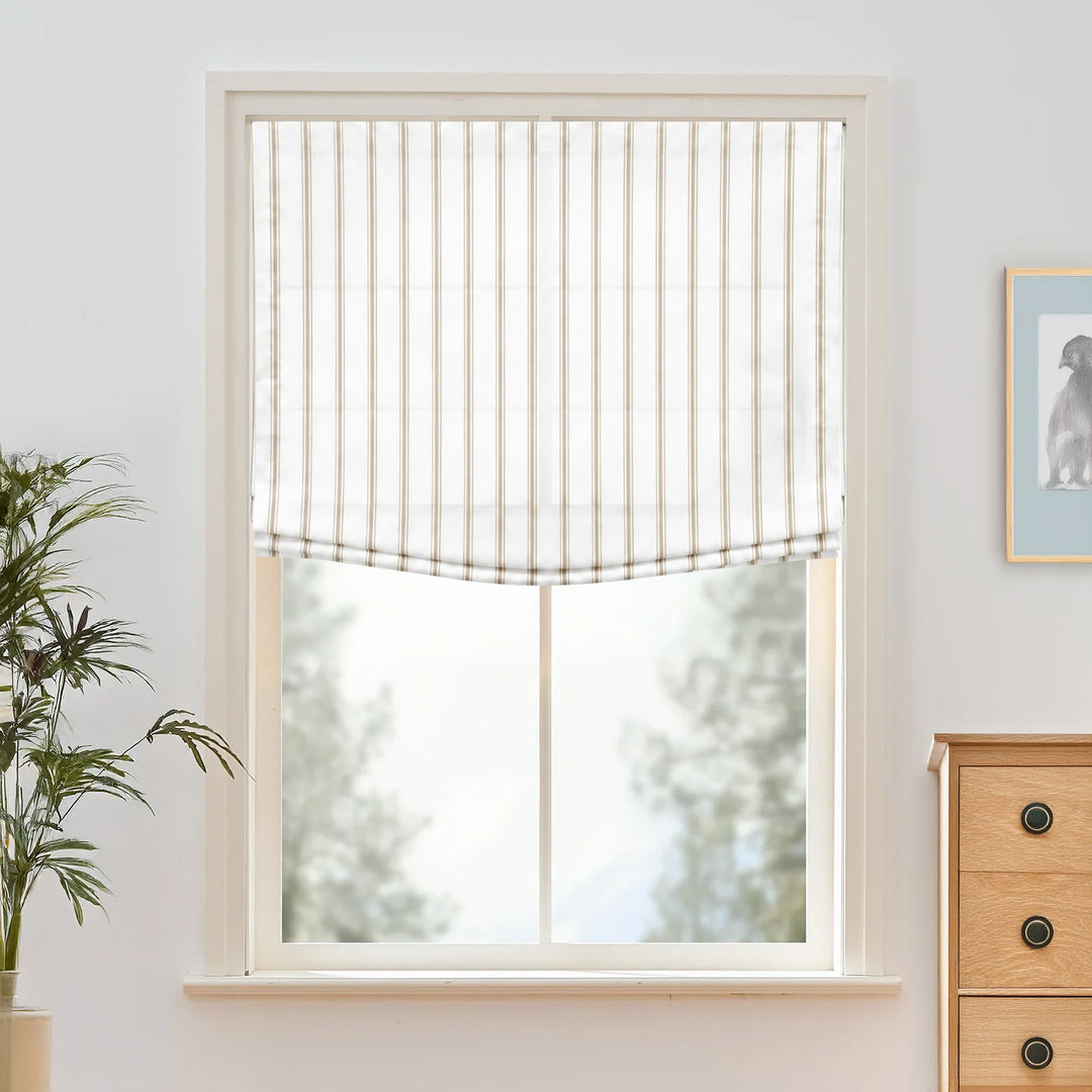 Loxley Yarn-Dyed Roman Shades & Blinds | Relaxed
