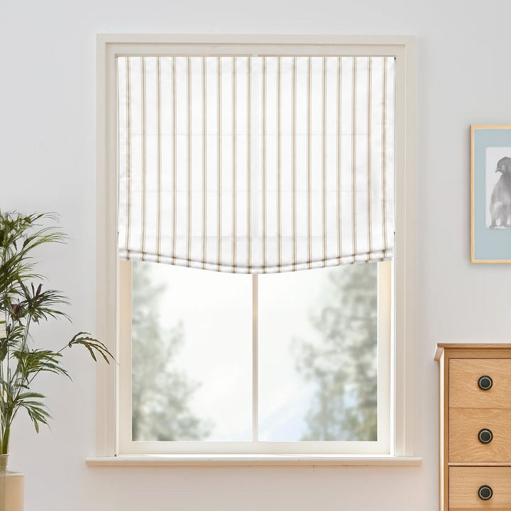 Loxley Yarn-Dyed Roman Shades & Blinds | Relaxed