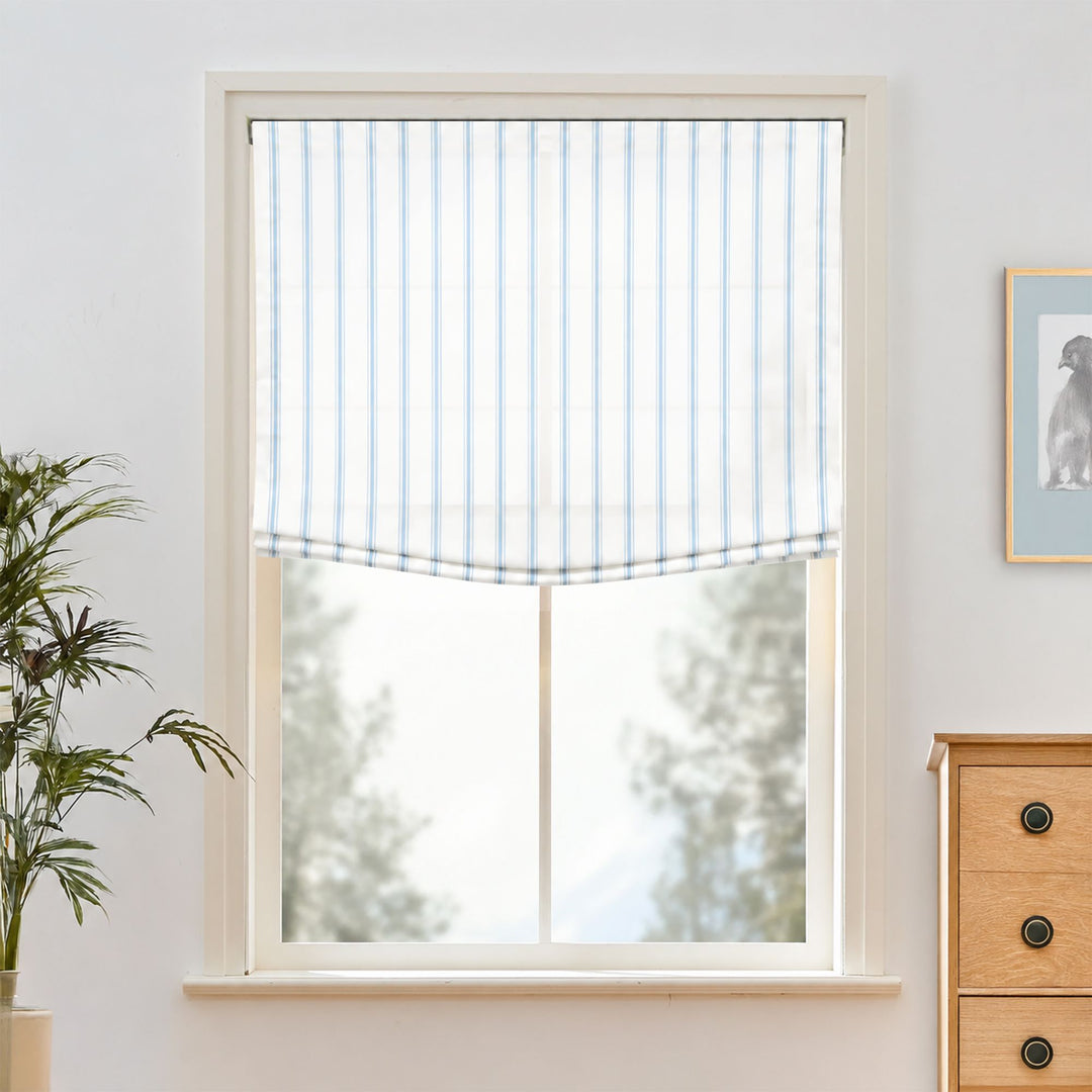 Loxley Yarn-Dyed Roman Shades & Blinds | Relaxed
