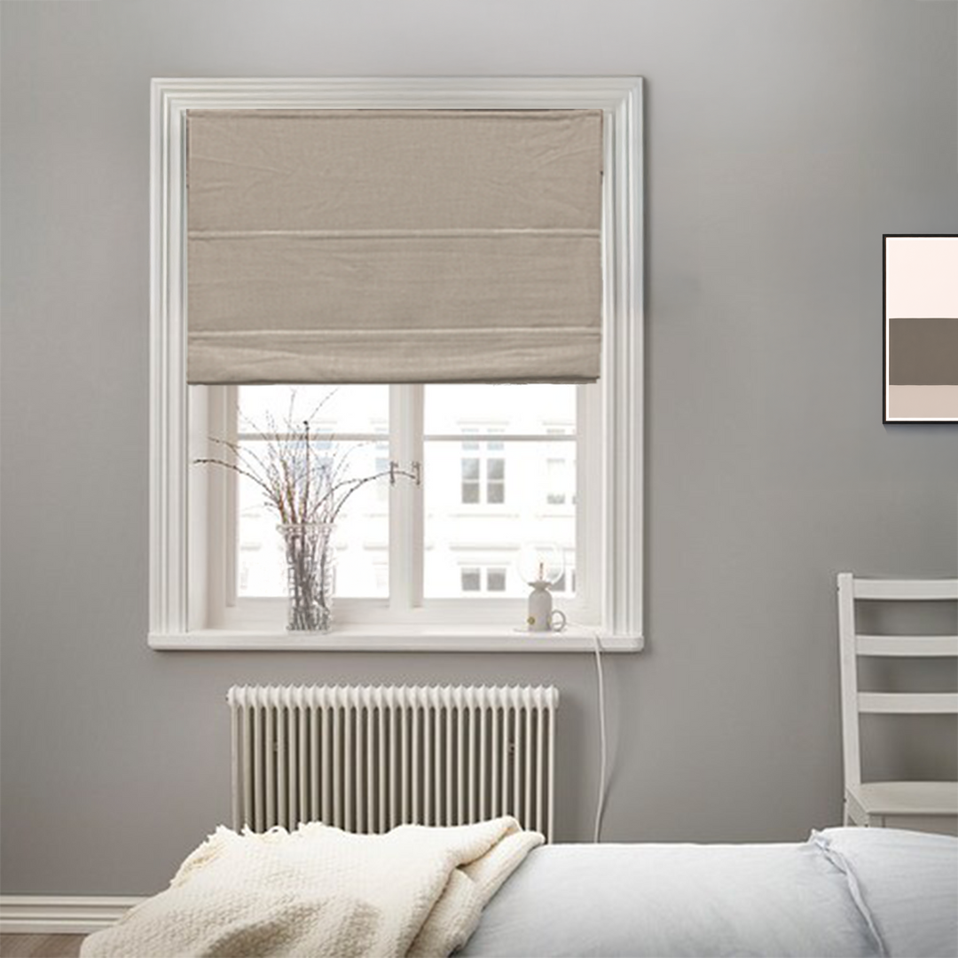 Bella Cotton Roman Shades & Blinds | Plain Fold