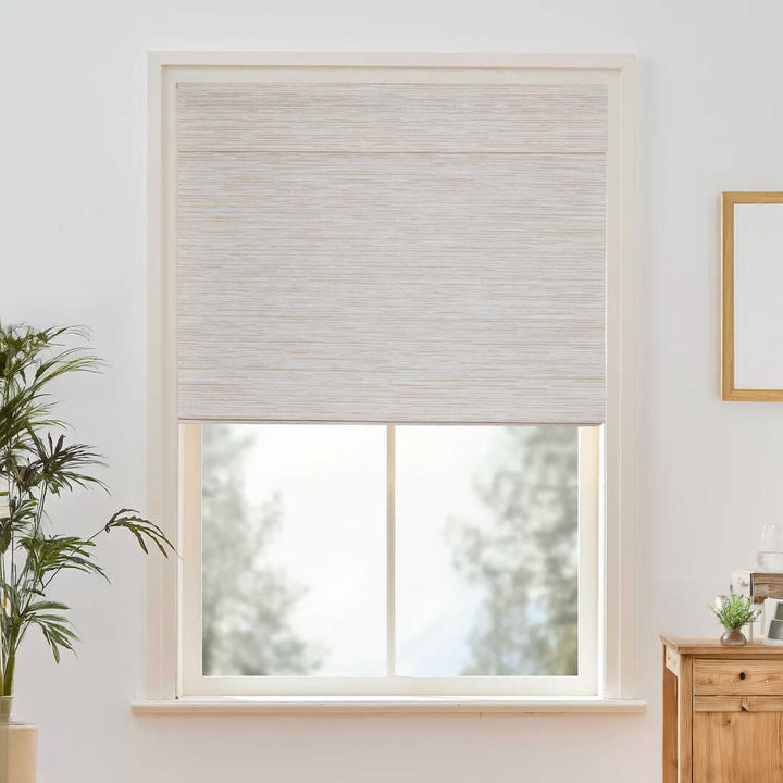 Willow Bamboo Blinds & Shades Top Down Bottom Up |Marble White