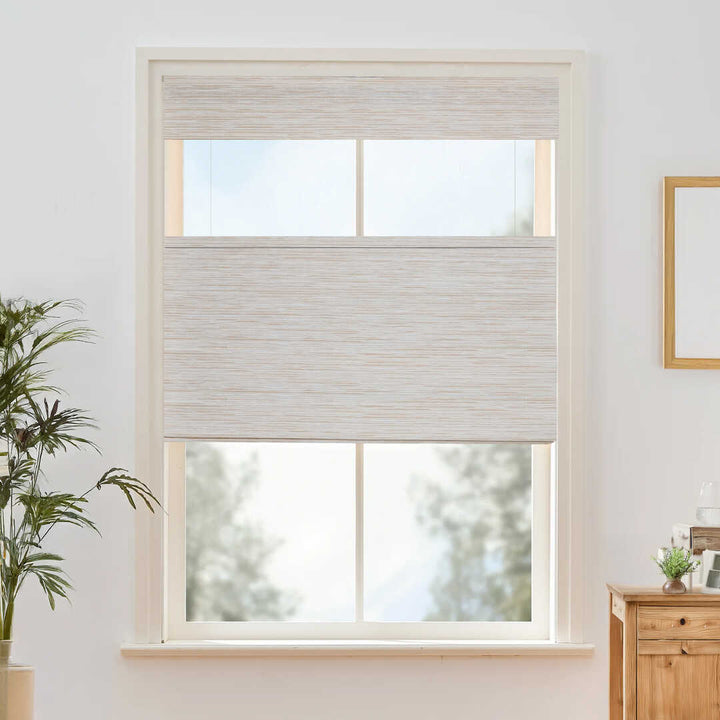 Willow Bamboo Blinds & Shades Top Down Bottom Up |Marble White