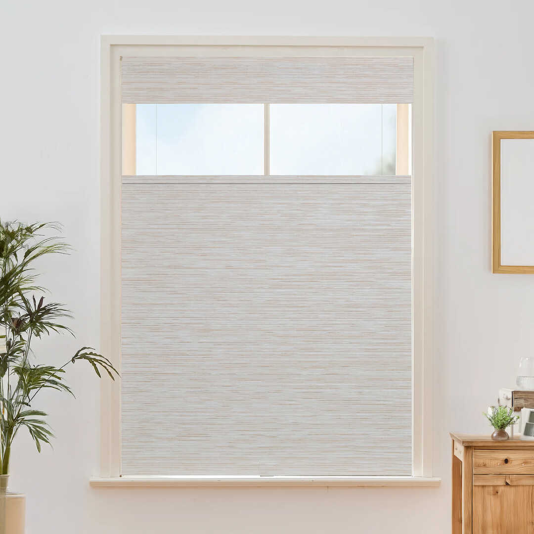 Willow Bamboo Blinds & Shades Top Down Bottom Up |Marble White