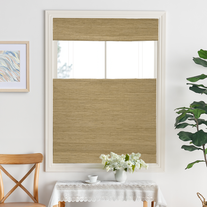 Ramie Woven Bamboo Blinds & Shades Top Down Bottom Up| Coconut
