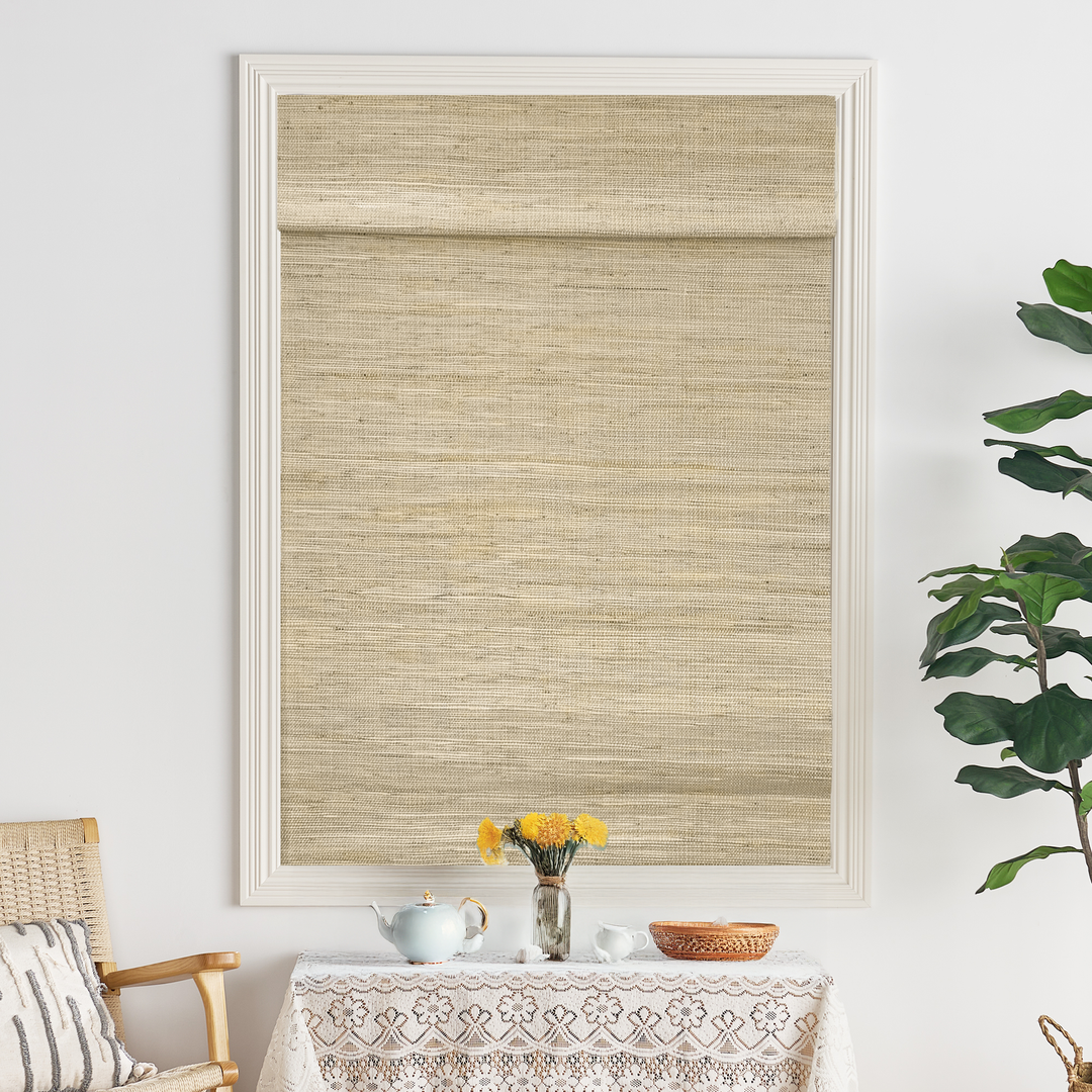 Ramie Woven Bamboo Blinds & Shades | Ivory
