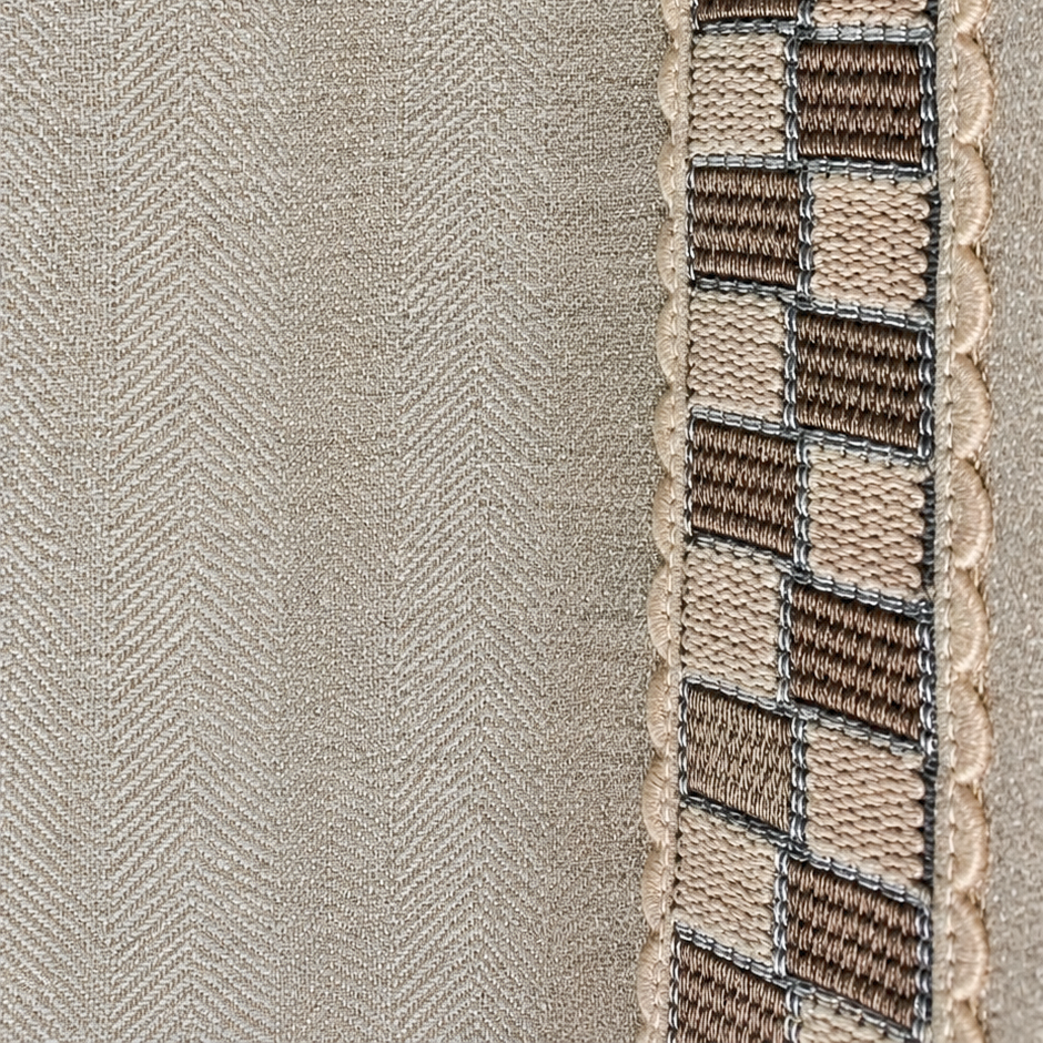 Liz Linen Herringbone Curtains & Drapes Pleated