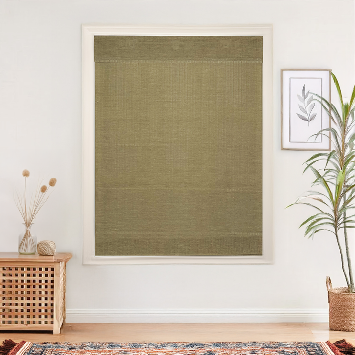 Natural Jute & Hemp No-Drill Roman Blinds & Shades Top Down Bottom Up | Enchanted Meadow