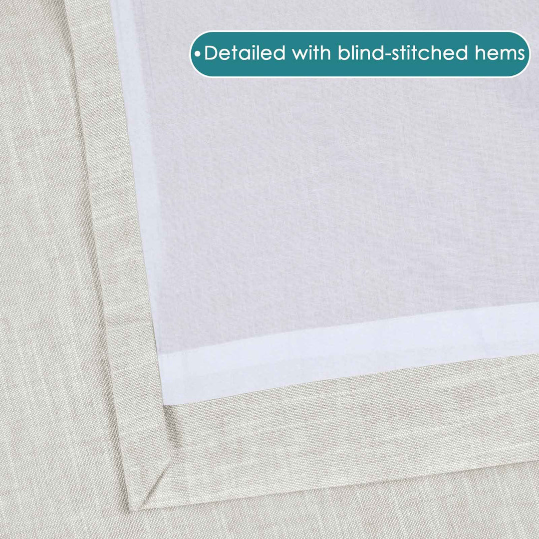 Jenna Linen Curtains & Drapes Grommet