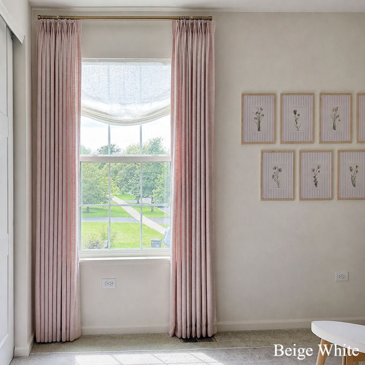 Meadow 100% European Linen Sheer Roman Shades & Blinds | Relaxed