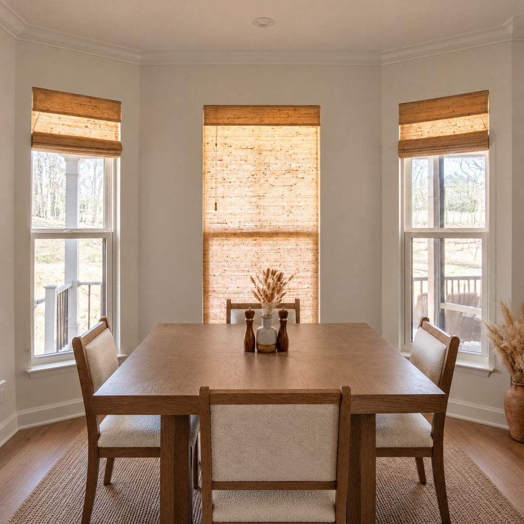 Ramie Woven Bamboo Blinds & Shades | Beige