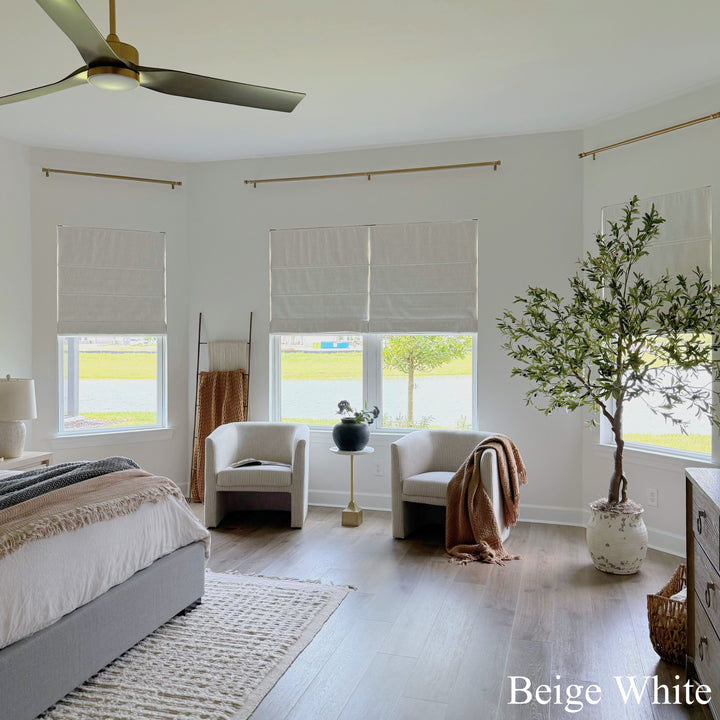 Lily Linen Blackout Roman Shades & Blinds