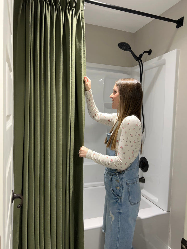 Liz Linen Herringbone Blackout Curtains & Drapes