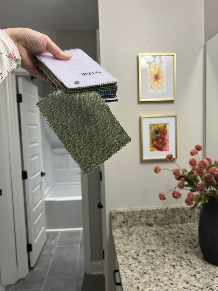 Liz Linen Herringbone Curtains & Drapes French Pleated
