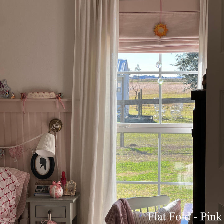 Jenna Linen Roman Shades & Blinds