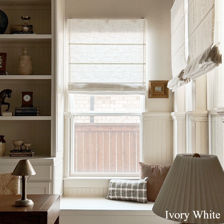 Lily Linen Roman Shades & Blinds