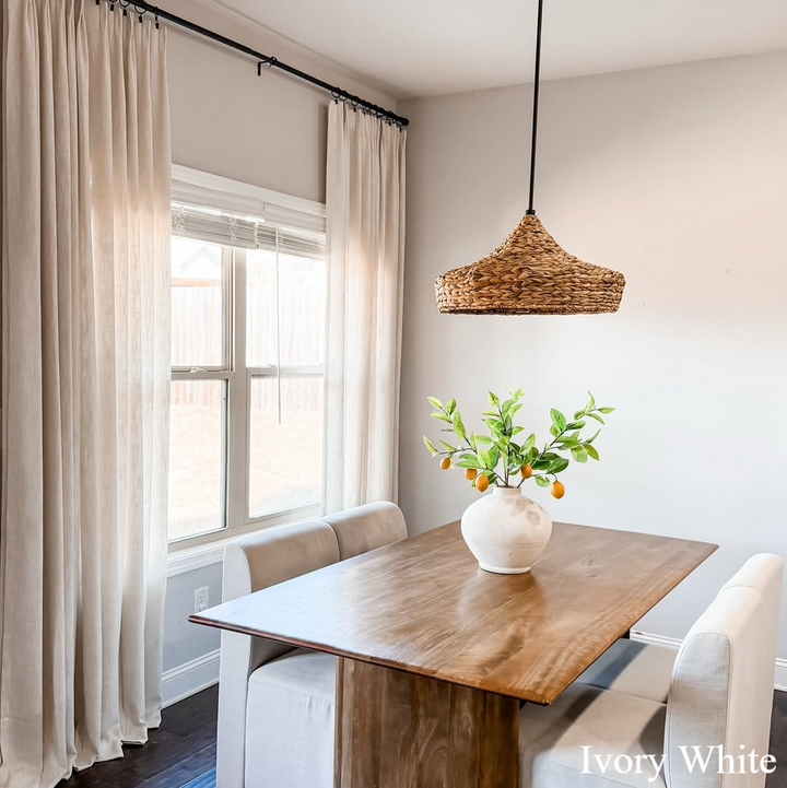 Lily Linen Ready-made Curtains & Drapes Pinch Pleat without Liner