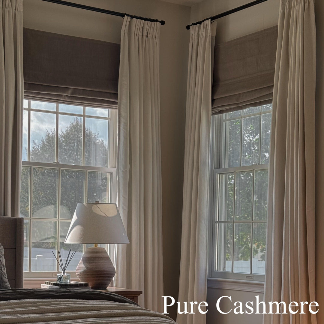 Lily Linen Roman Shades & Blinds | Plain Fold