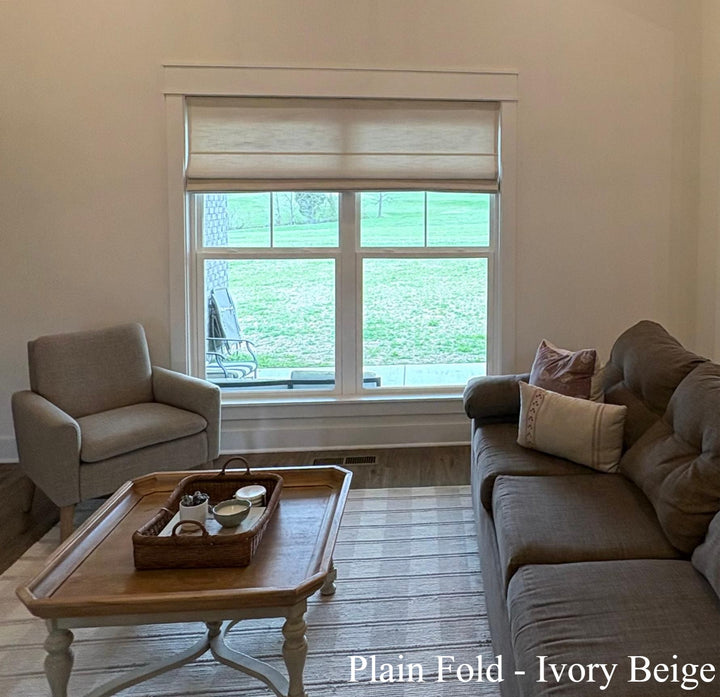 Jenna Linen Roman Shades & Blinds