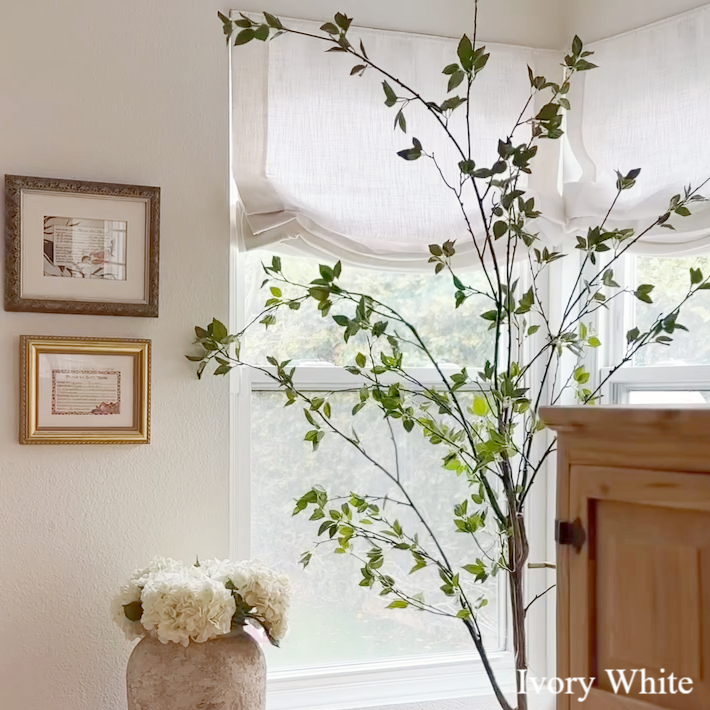 Lily Linen Roman Shades & Blinds | Relaxed