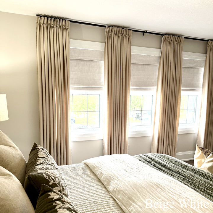 Lily Linen Roman Shades & Blinds | Flat Fold