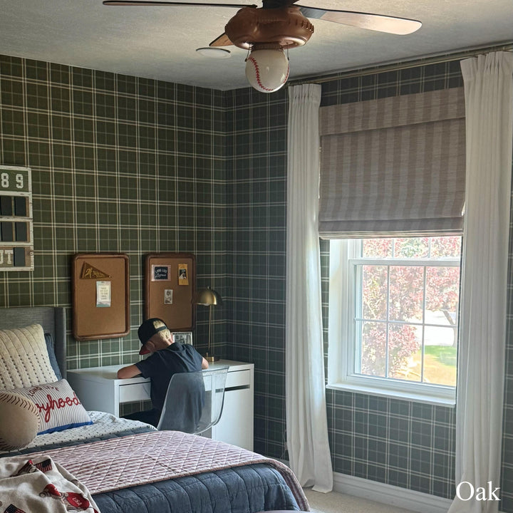 Reed Stripe Bamboo Blinds & Shades - Wooden Headrail