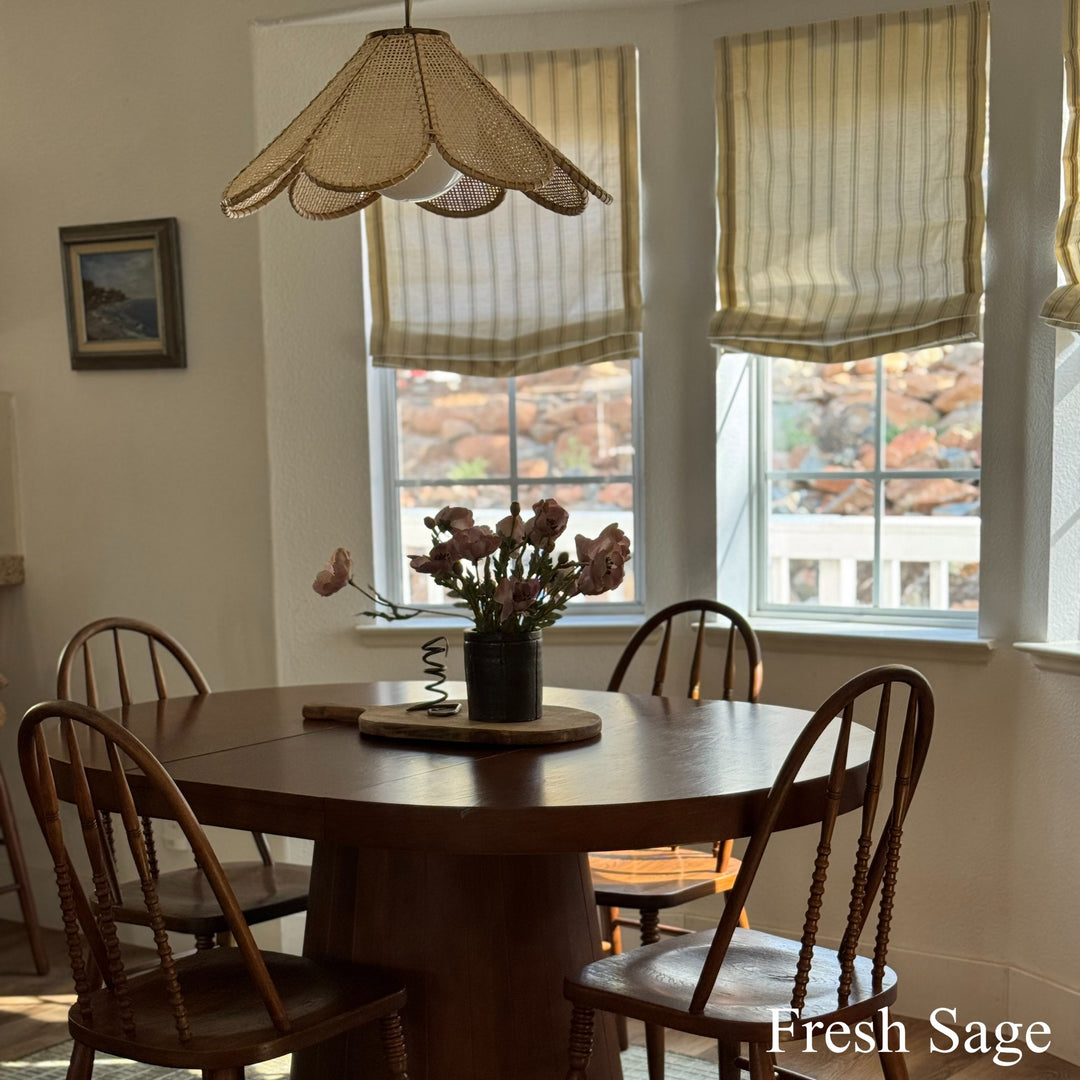 Loxley Yarn-Dyed Roman Shades & Blinds | Relaxed