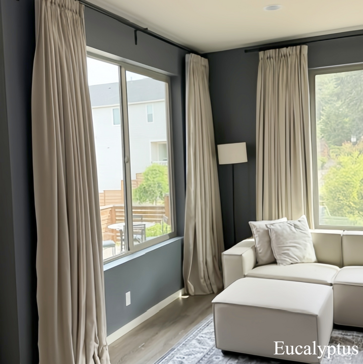 Belgian Flax Linen Curtains & Drapes with Blackout Liner