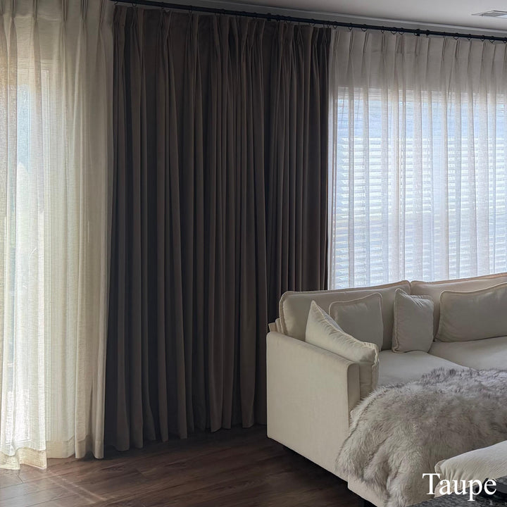 Maillard Velvet Curtains & Drapes Pleated