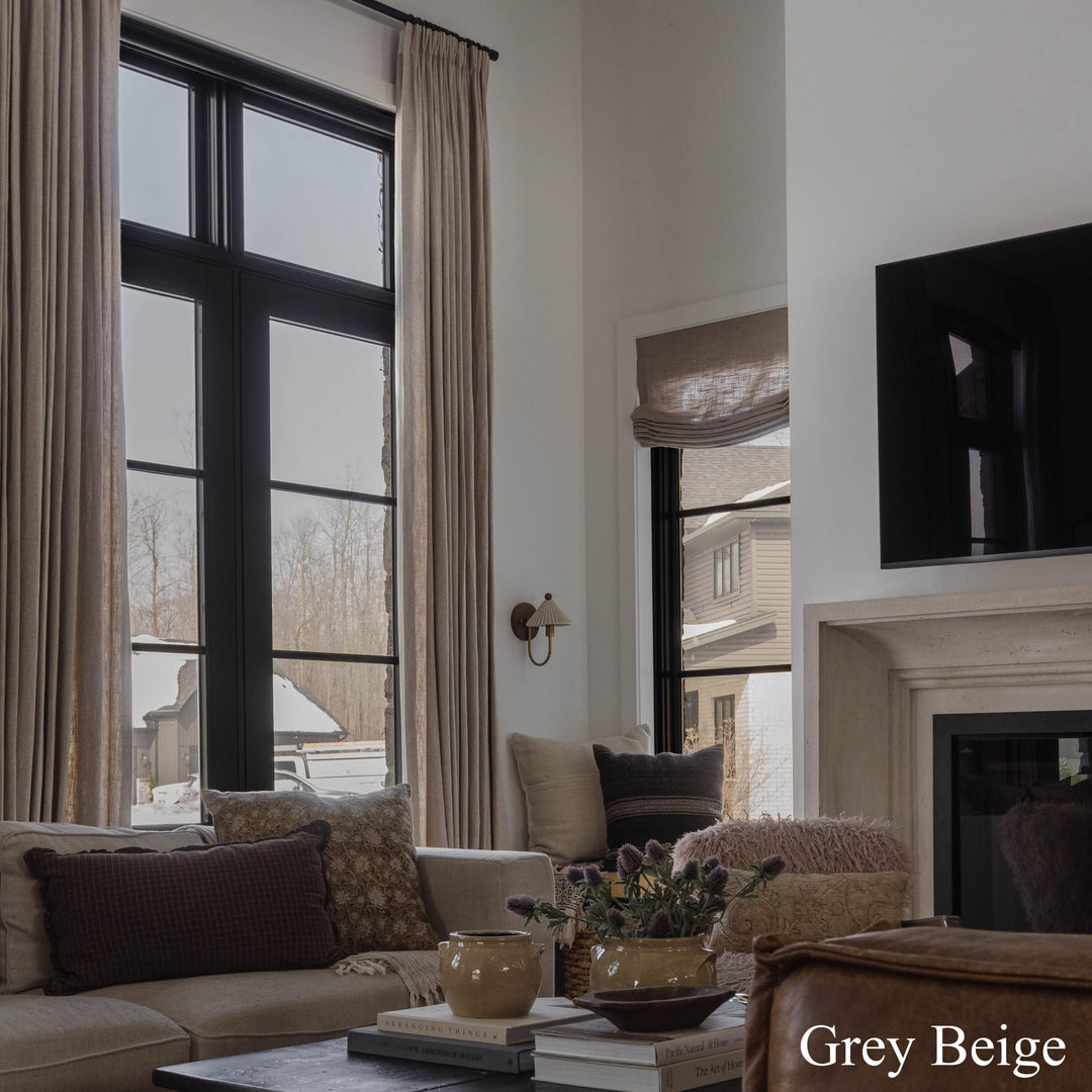 Jenna Linen Roman Shades & Blinds | Relaxed