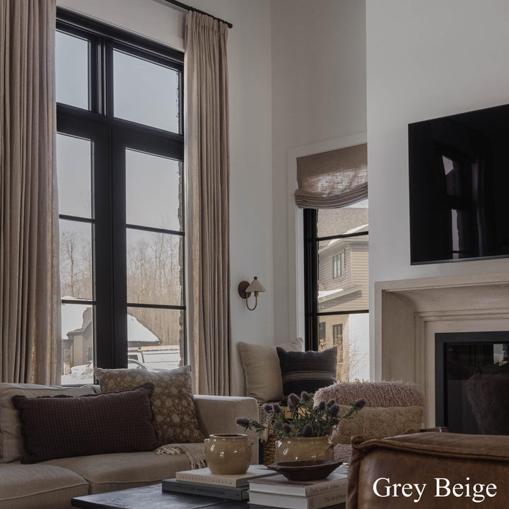 Jenna Linen Roman Shades & Blinds | Relaxed