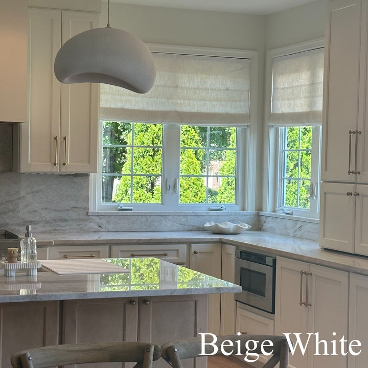 Lily Linen Roman Shades & Blinds | Flat Fold