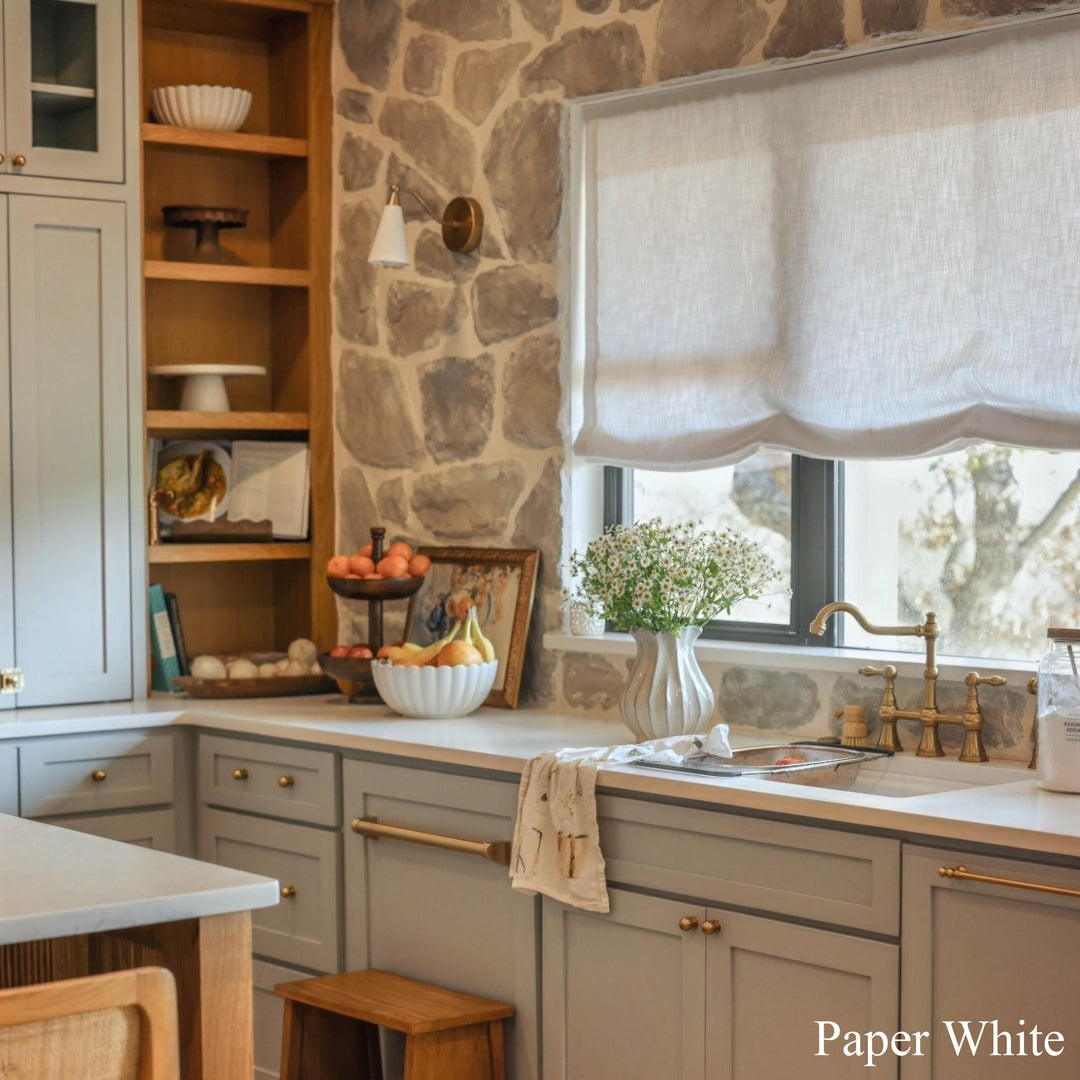 Bella Cotton Roman Shades & Blinds | Relaxed