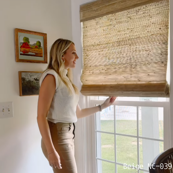 Ramie Woven Bamboo No-Drill Blinds & Shades | Beige