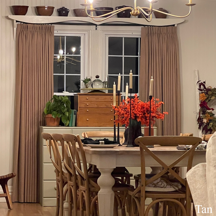 Bella Cotton Blend Curtains & Drapes Pleated