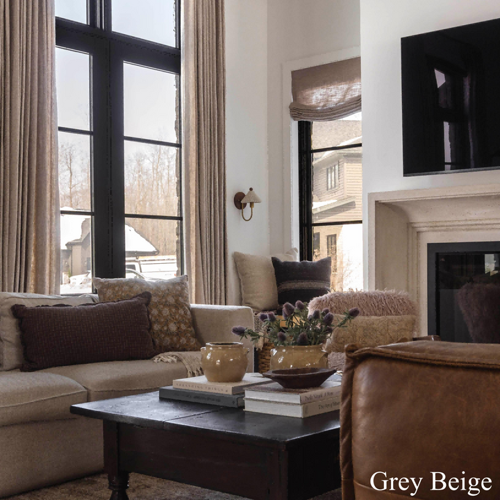 Jenna Linen Roman Shades & Blinds | Relaxed