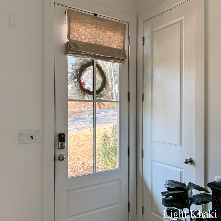 Lily Linen Roman Shades & Blinds for French Door