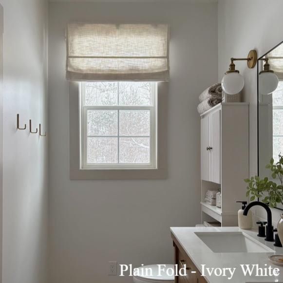 Lily Linen Roman Shades & Blinds