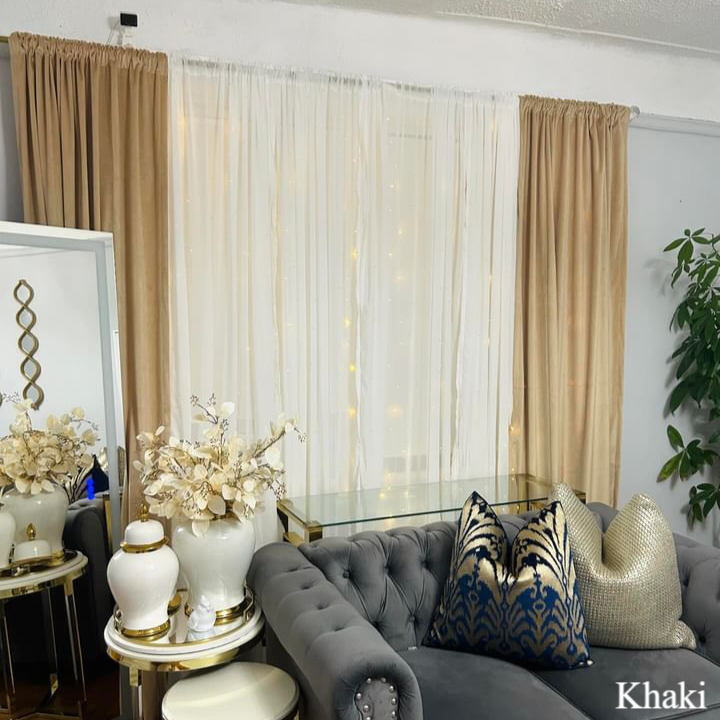 Maillard Velvet Curtains & Drapes Soft Top
