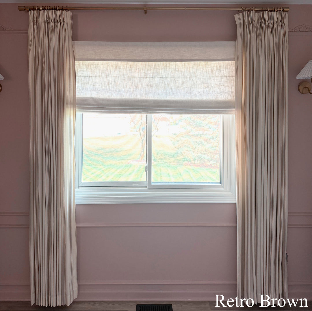 Loxley Yarn-Dyed Cotton Curtains & Drapes Pleated
