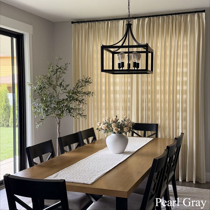 Loxley Yarn-Dyed Cotton Curtains & Drapes Pleated