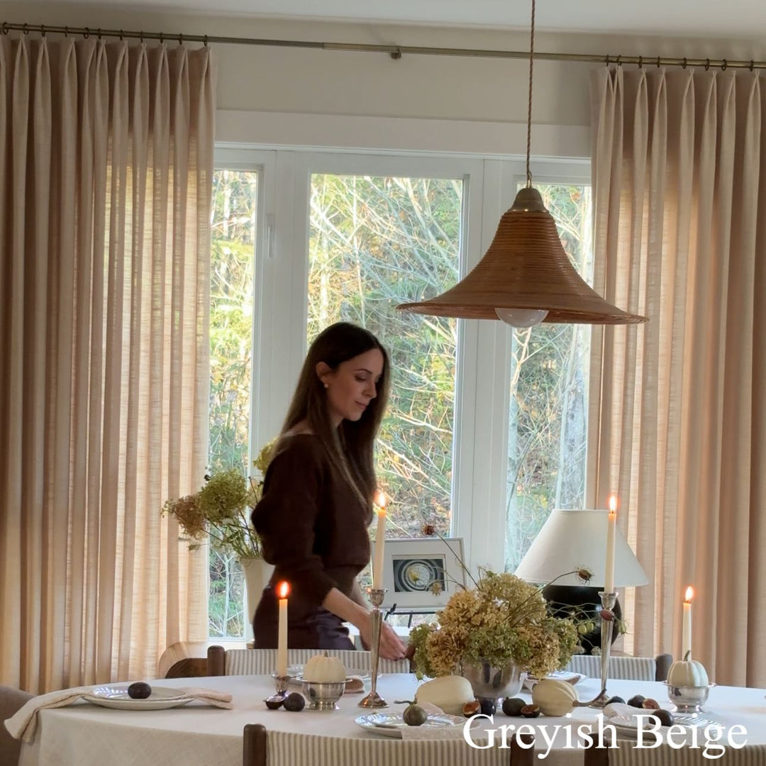 Kelly Linen Curtains & Drapes Pleated