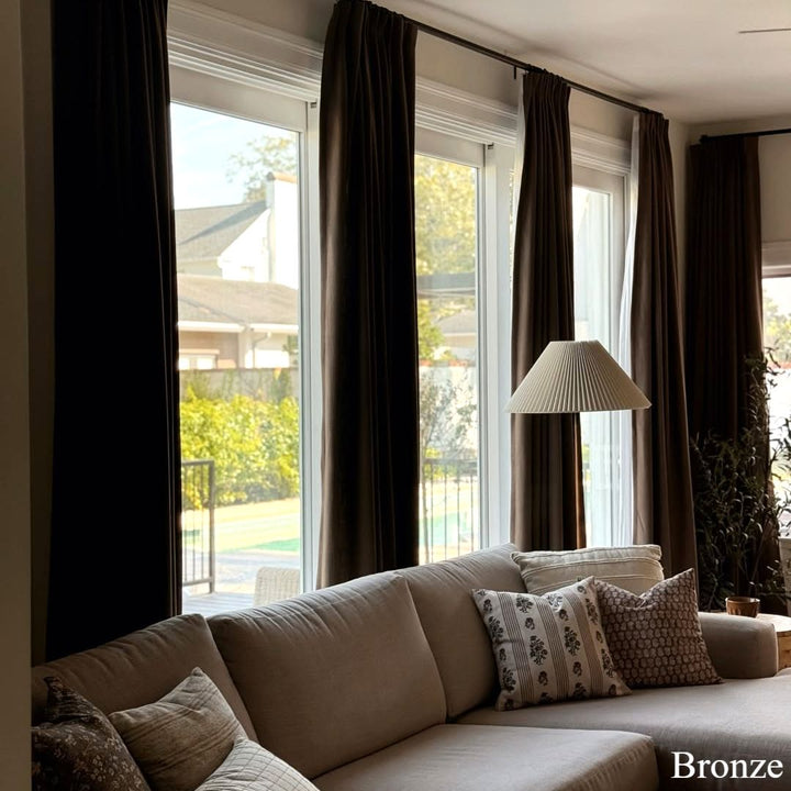 Lily Linen Curtains & Drapes Pleated