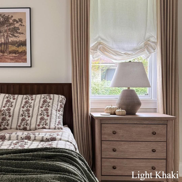 Lily Linen Curtains & Drapes Pleated